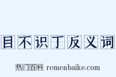 目不识丁反义词是什么意思的图片
